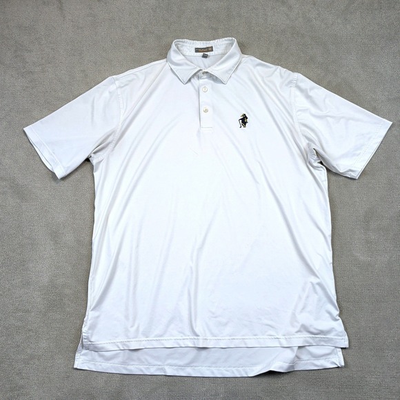 Peter Millar Polo Mens XL Sawgrass Golden Goat White Summer Comfort Golf Shirt — photo 2